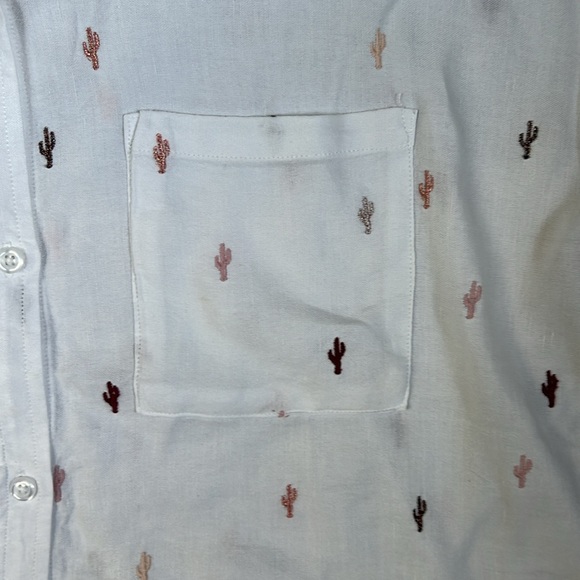 Rails Cactus Print Button Front Top Size Small - Picture 3 of 5